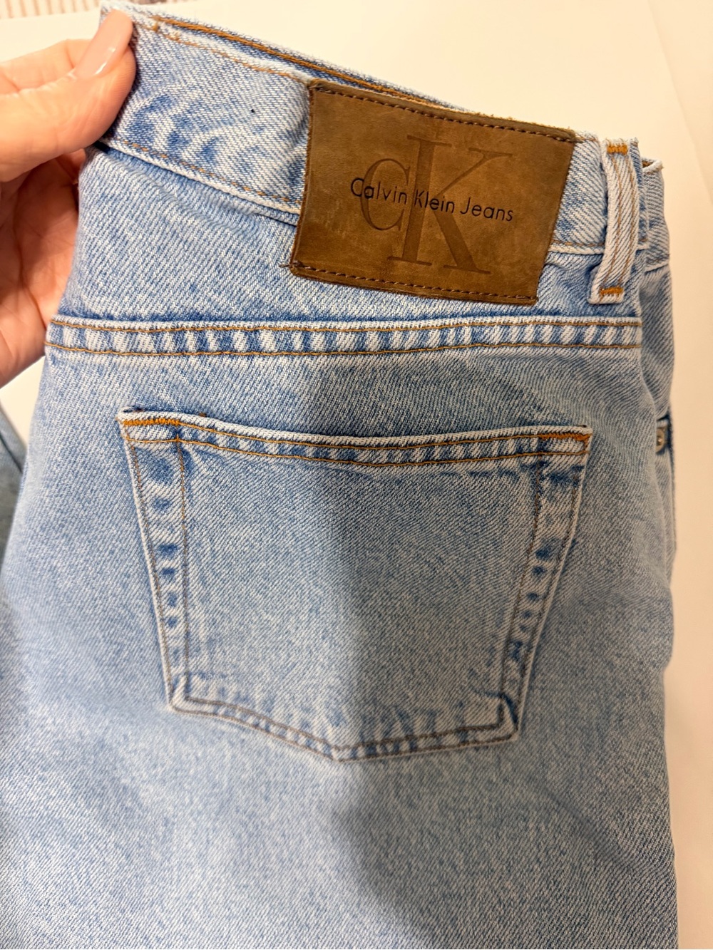 Calvin Klein Light Wash Denim High-Rise Jeans